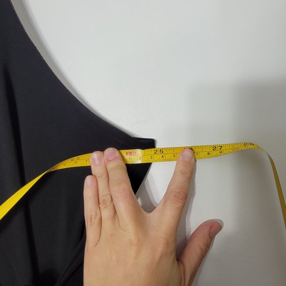 💕 Black Sleeveless Peek a Boo Neck Waist Tie Maxi Dress Plus Size 26/28W - Picture 10 of 11